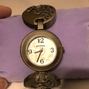 Fossil Women’s wood bracelet watch